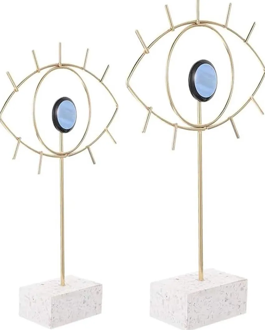 Evil Eye Metal Table Décor | Set Of 2