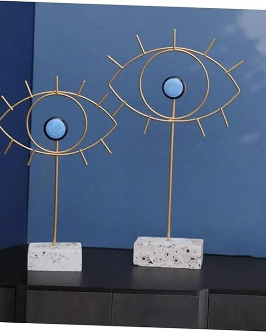Evil Eye Metal Table Décor | Set Of 2