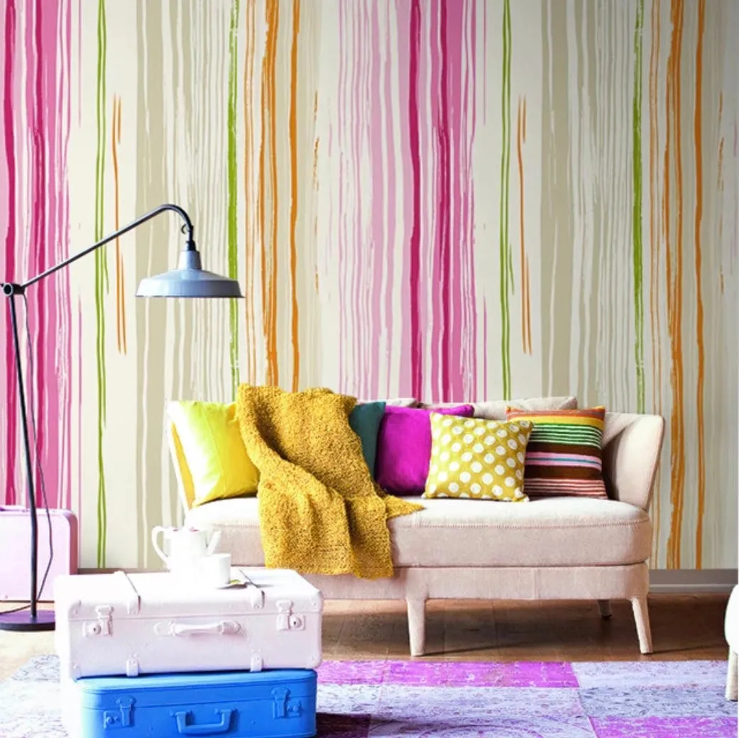 Fashion Vertical Lines Patterned Wallpaper (5.3 ㎡)