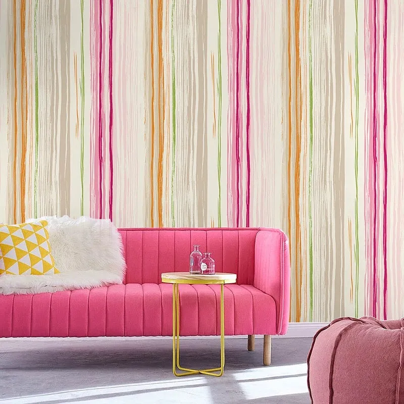 Fashion Vertical Lines Patterned Wallpaper (5.3 ㎡)