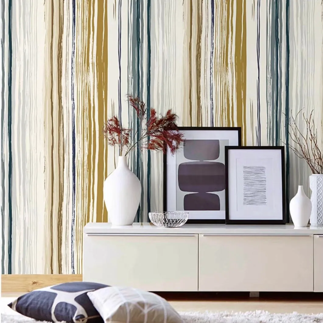 Fashion Vertical Lines Patterned Wallpaper (5.3 ㎡)