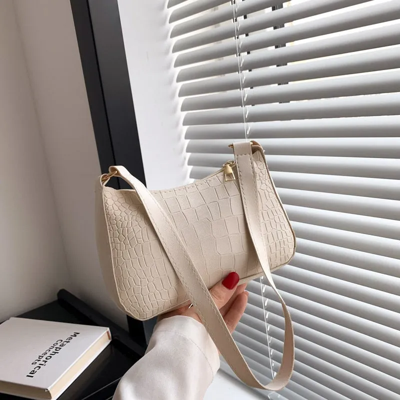 Felt Shoulder Women's Fashion Handbag Crescent Saddle Bag