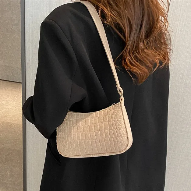 Felt Shoulder Women's Fashion Handbag Crescent Saddle Bag