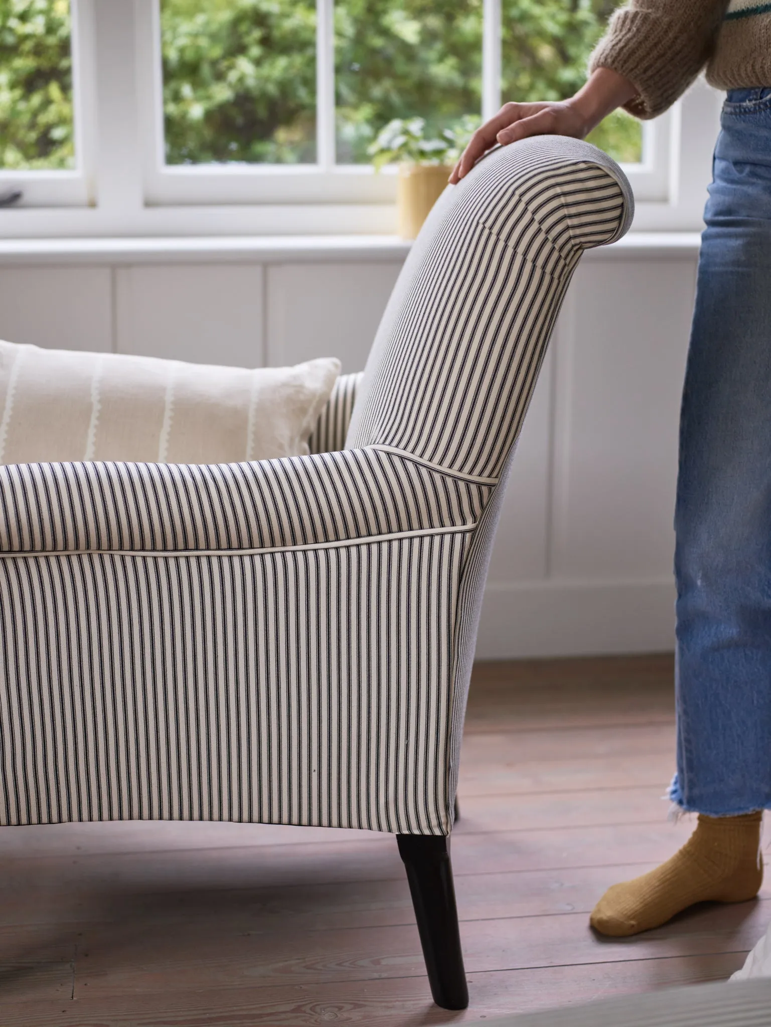 Finley Armchair, Test Fabric 1
