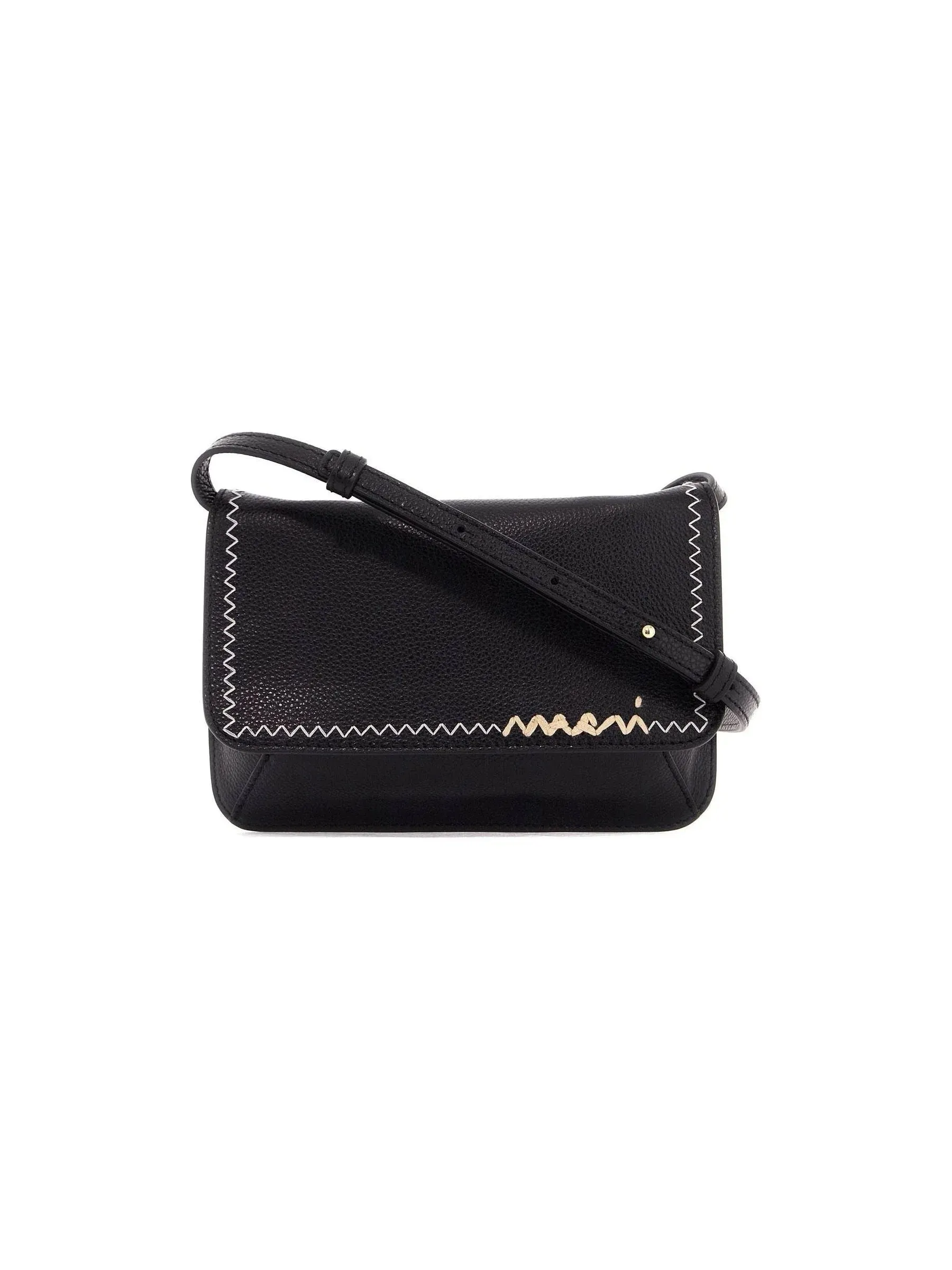 Flap Trunk Leather Shoulder Bag