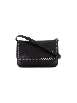 Flap Trunk Leather Shoulder Bag
