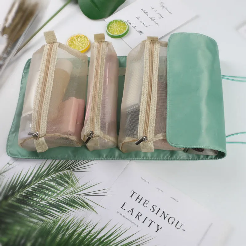 Folding travel wash bag
