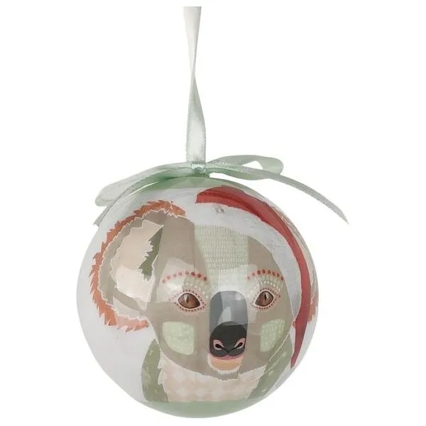 Frankie B Christmas Koala Bauble Gift Box Green 8cm