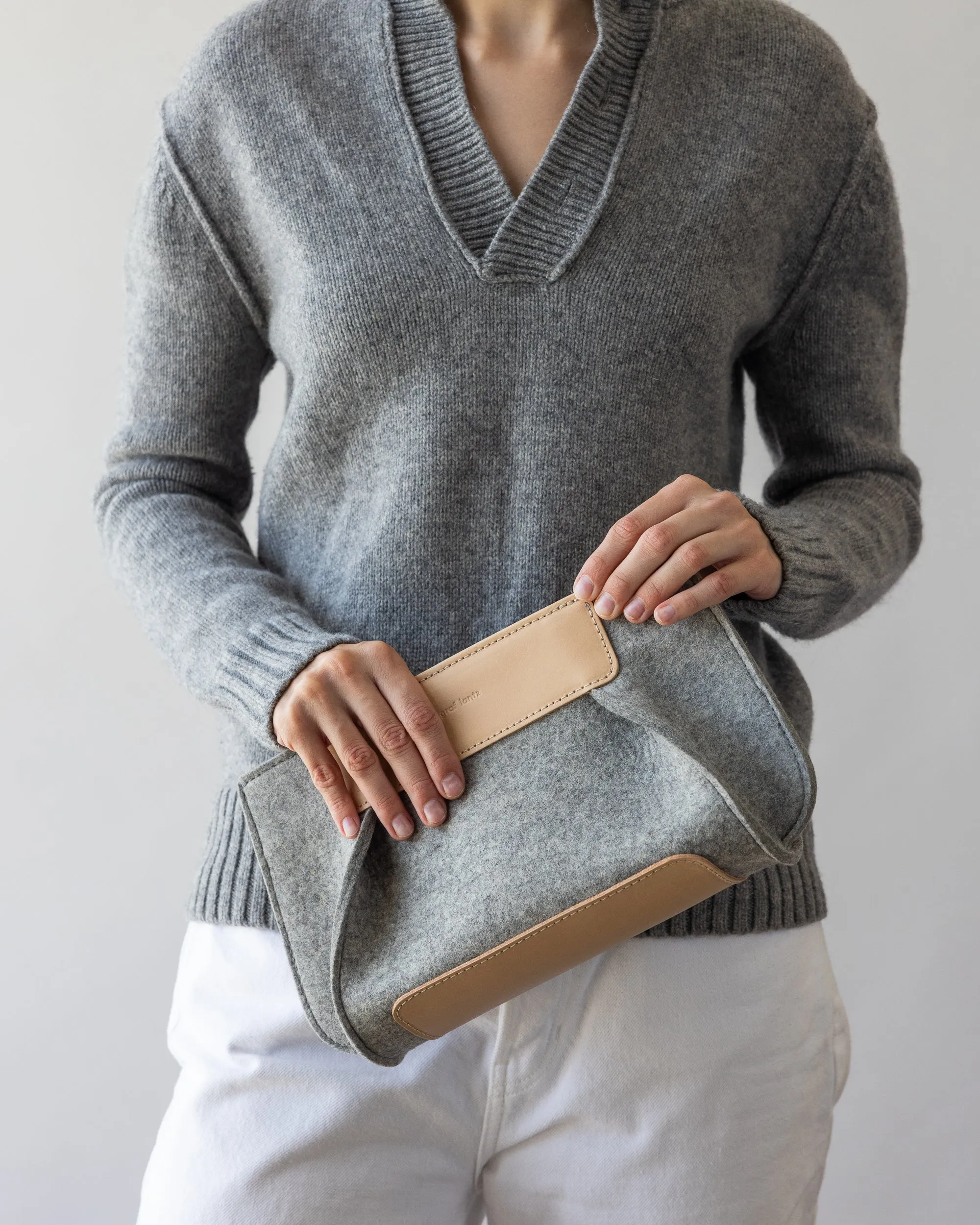 Frankie Merino Wool Clutch