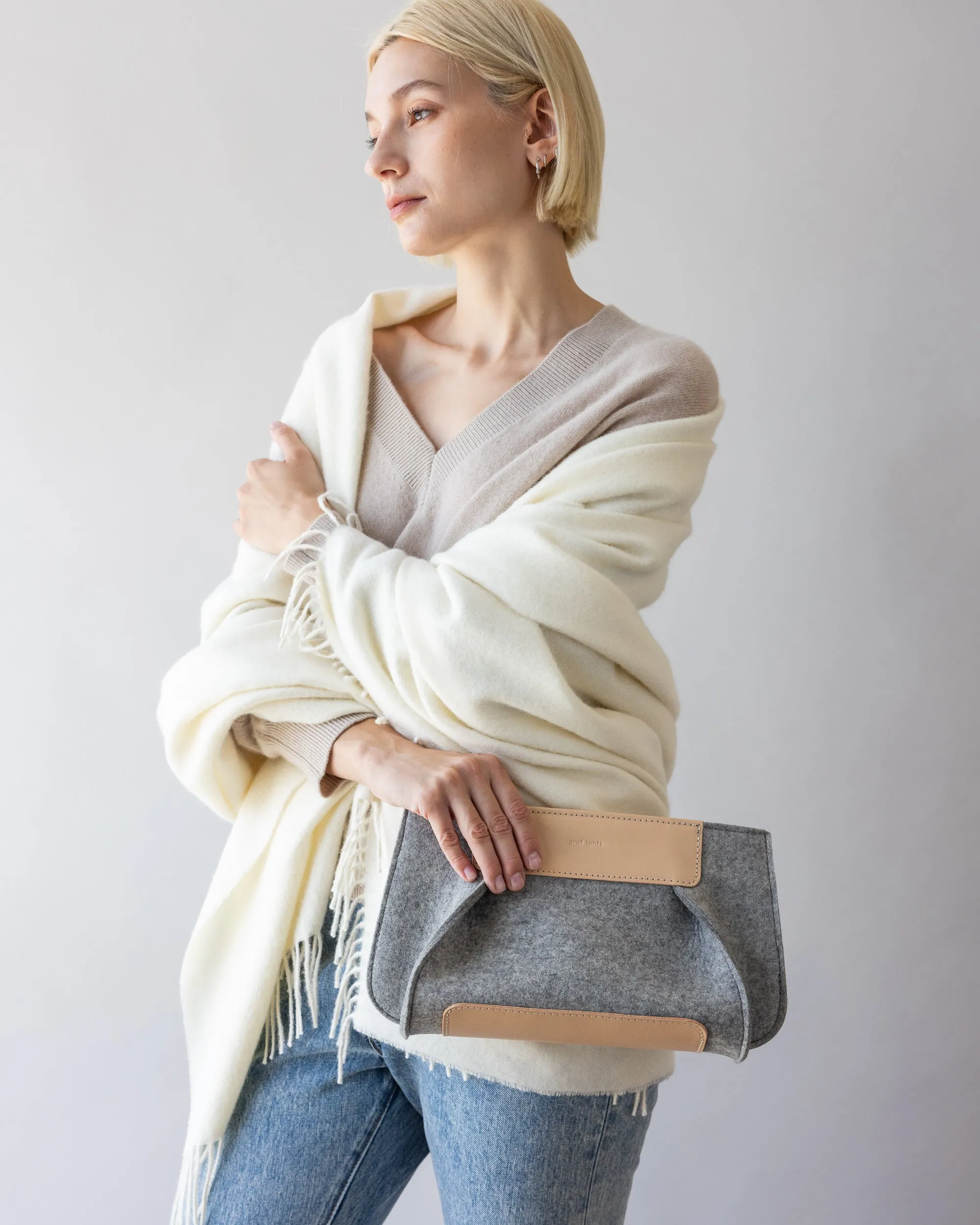 Frankie Merino Wool Clutch