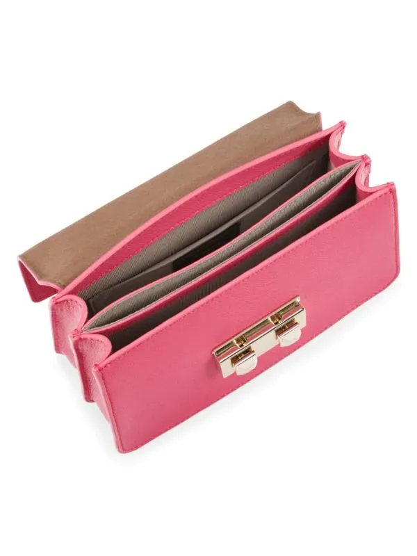 Furla Leather Satchel Bag - Pink