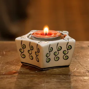 Fusion Heritage Star Shaped Ceramic Small Candle Holder