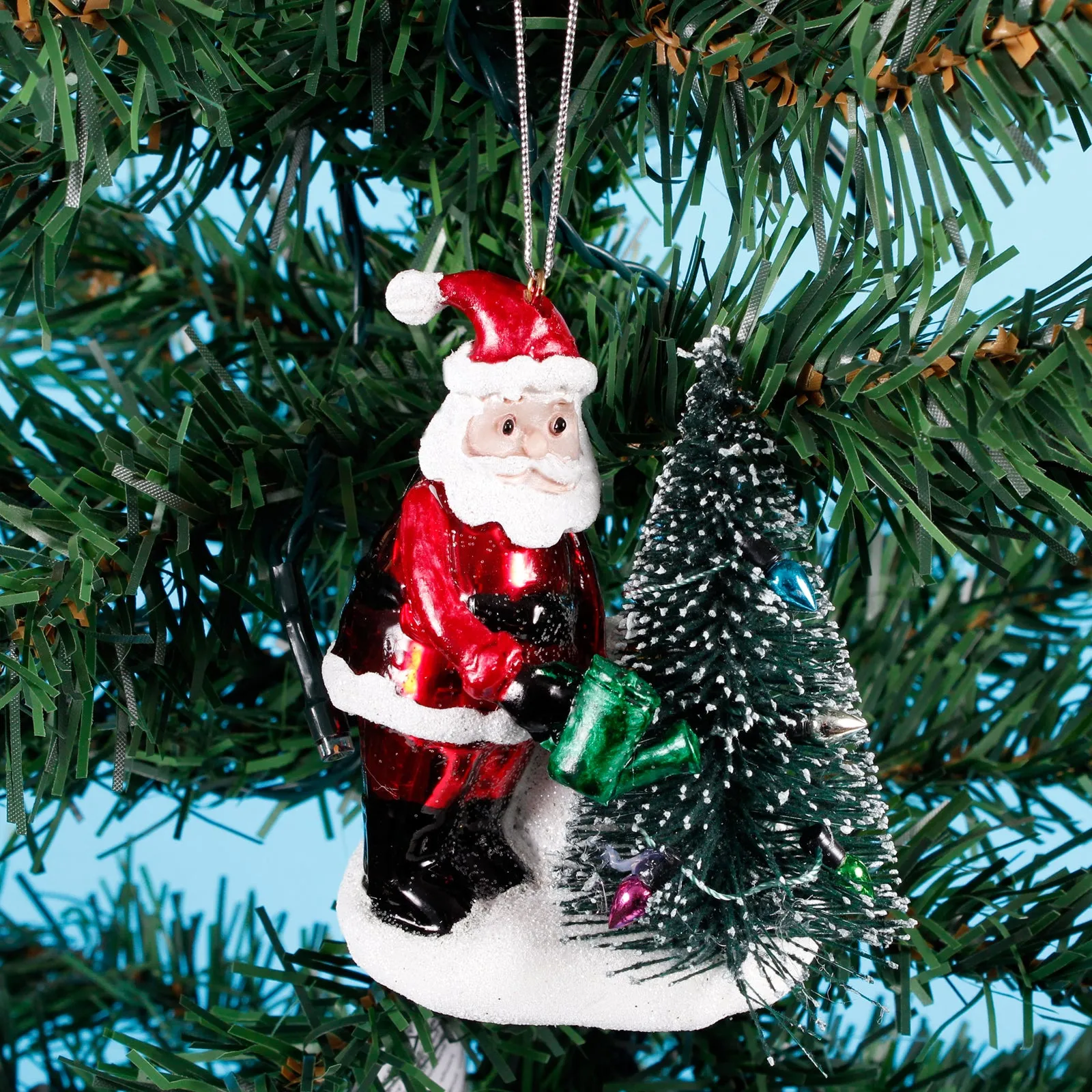 Garden Santa Shaped Bauble