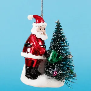 Garden Santa Shaped Bauble