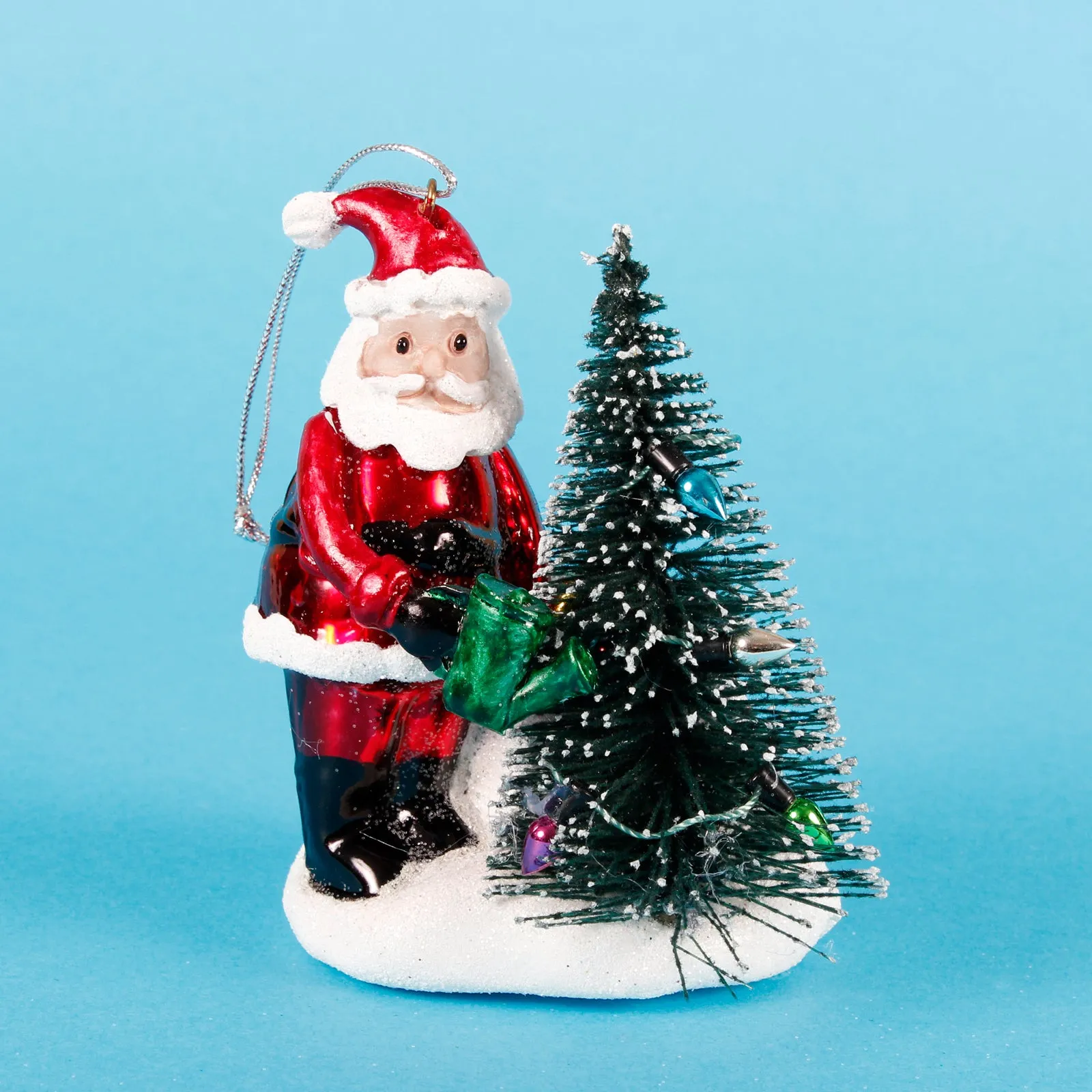 Garden Santa Shaped Bauble