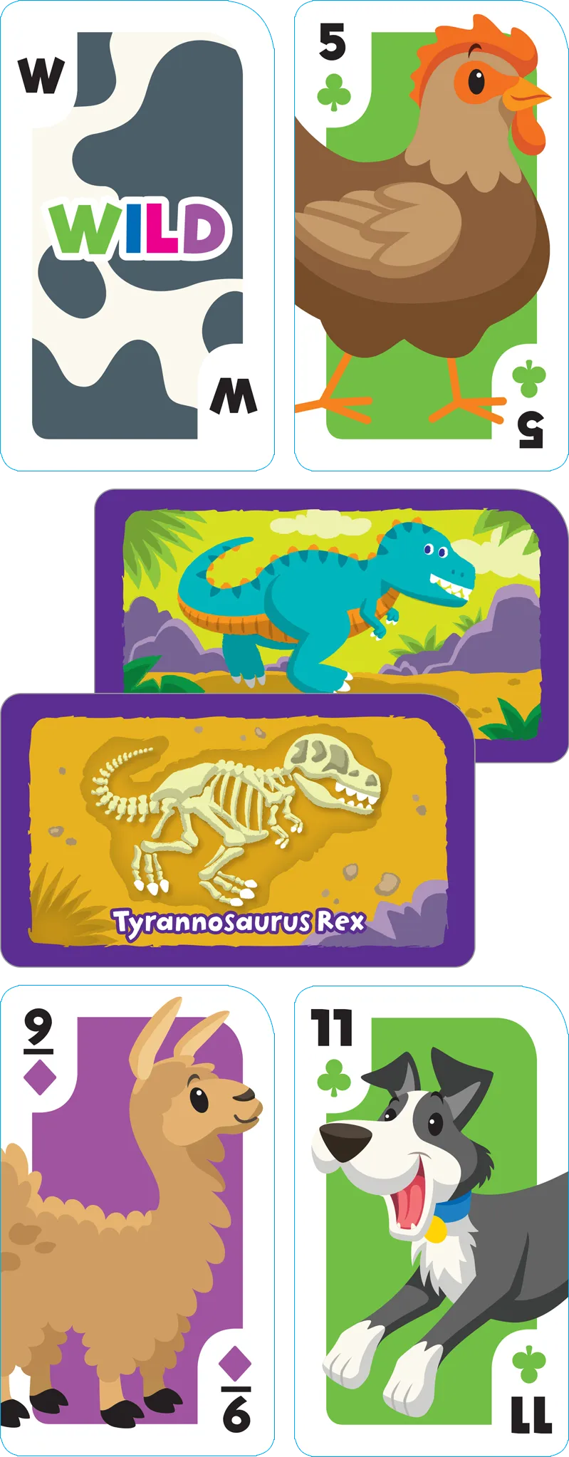 Get Ready Game Cards Farm Animal Rummy & Dino Dig (2-Pack)