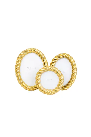 Gilded Rope Oval Frame