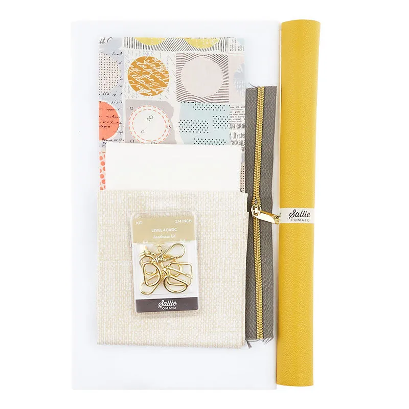 Ginger Crossbody Bag Kit - Mustard Pebble Faux Leather