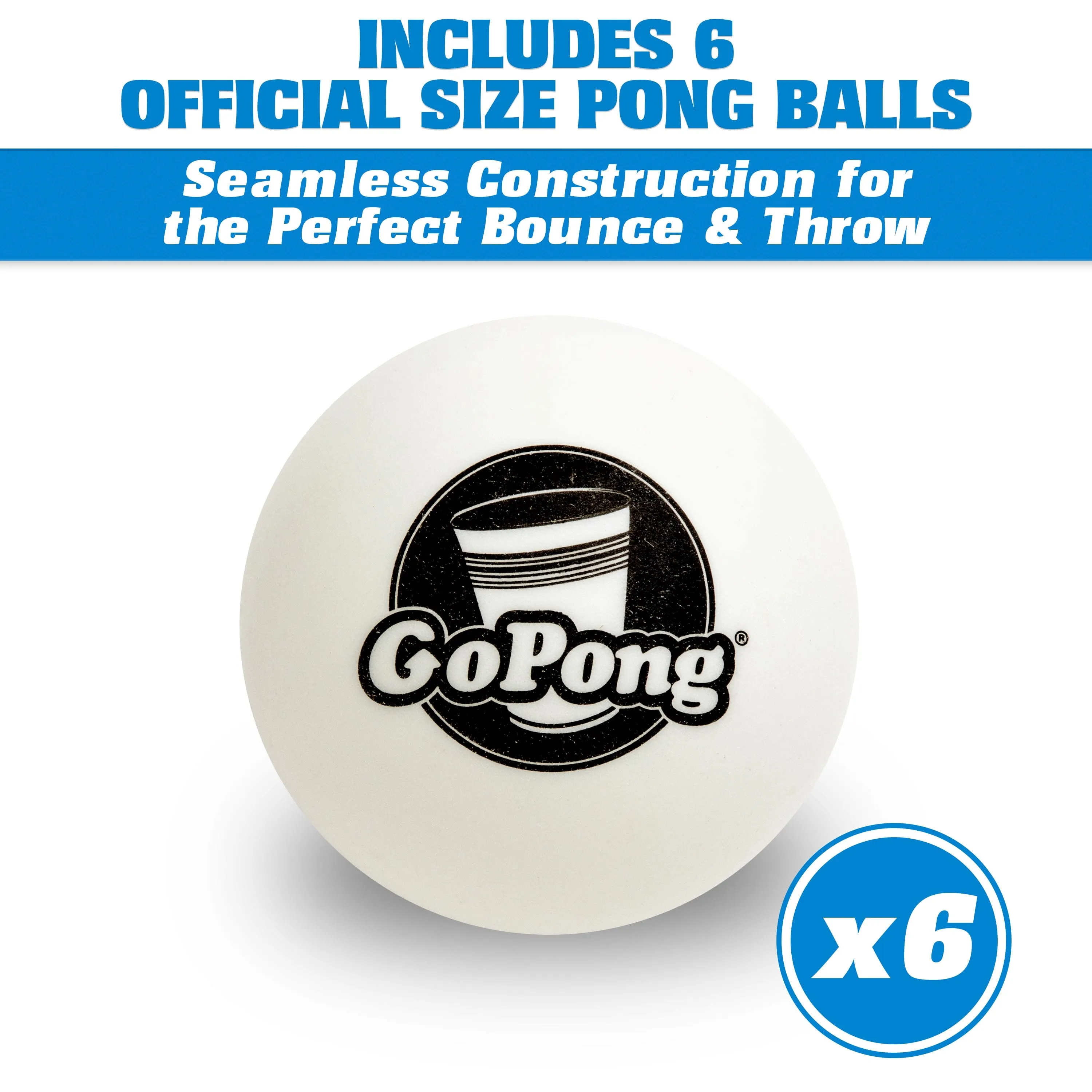 Go Pong 8-Foot Portable Tailgate / Pong Table (Includes 6 pong balls)