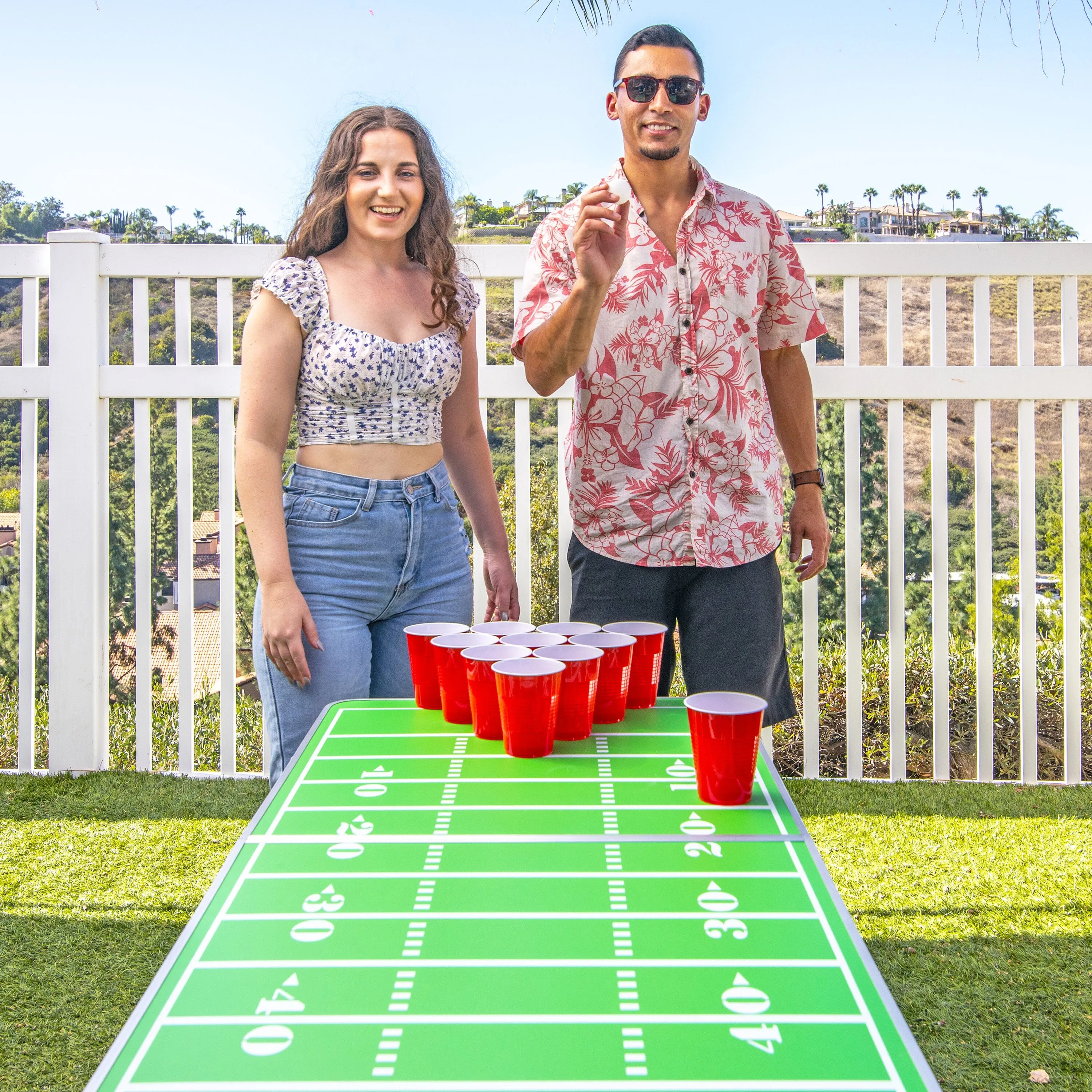 Go Pong 8-Foot Portable Tailgate / Pong Table (Includes 6 pong balls)