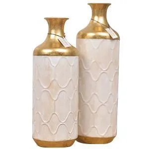 Gold Embossed Vase - 18cm x 46cm