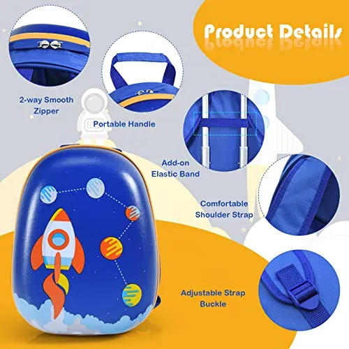 Goplus 2PC Kids, Carry On Lightweight Spinner Suitcases, Astronaut