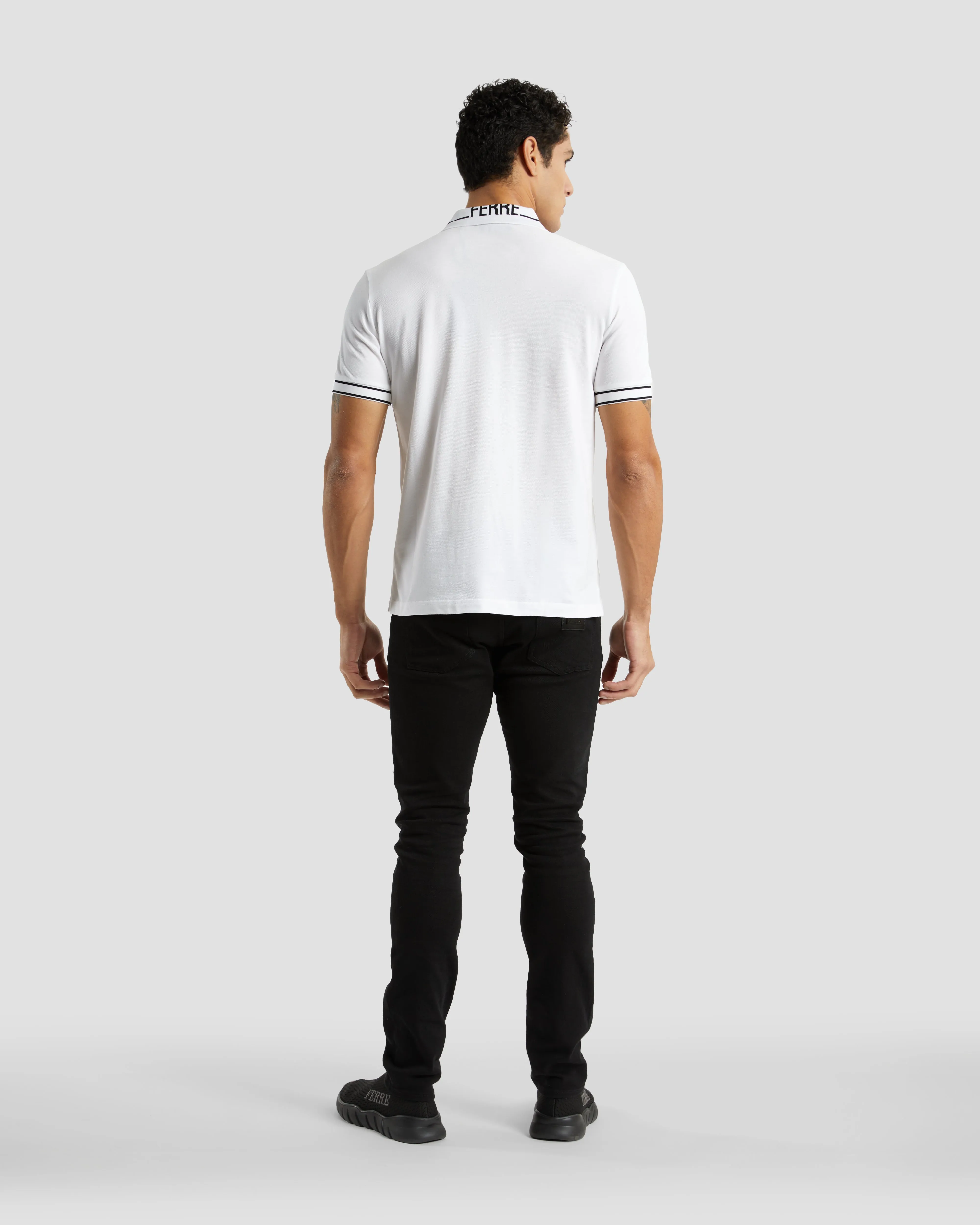 Gothic Monochrome Polo Shirt