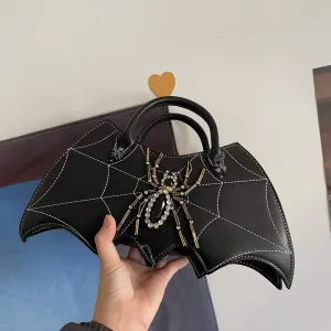 Gothic Spider Web Vintage Handbag, Coolest Wallet For Women