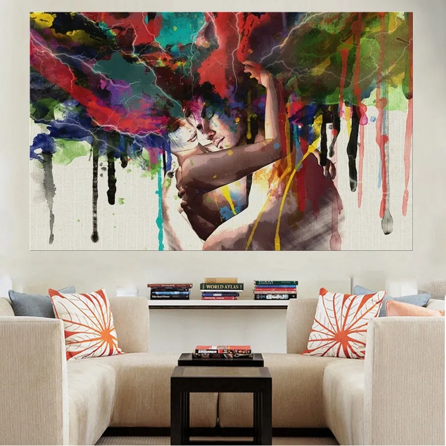 Graffiti Style Wall Decor Passionately in Love