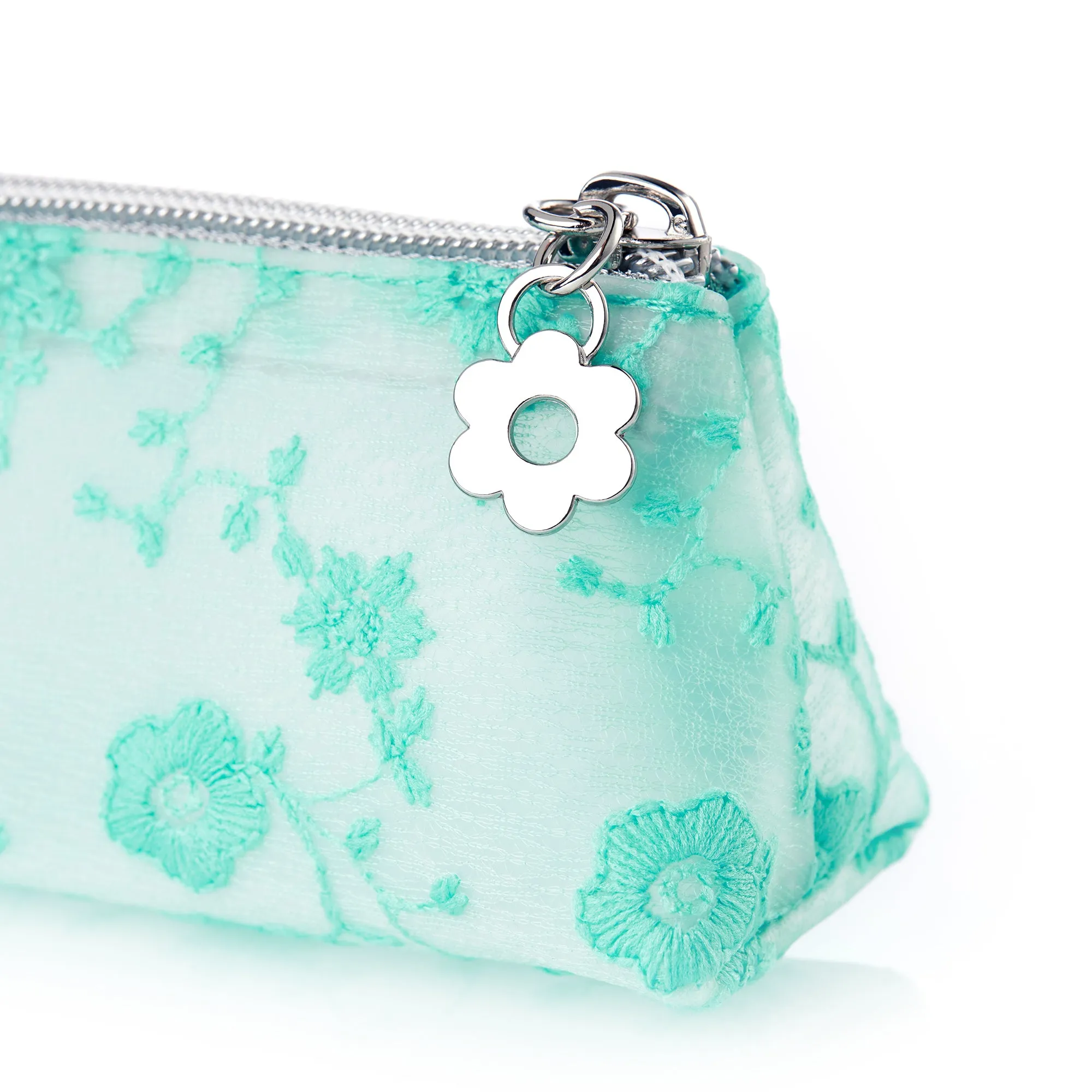 Green Flower Cosmetic Bag CB019
