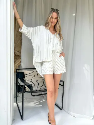 HALLIE SET Monochrome Stripe