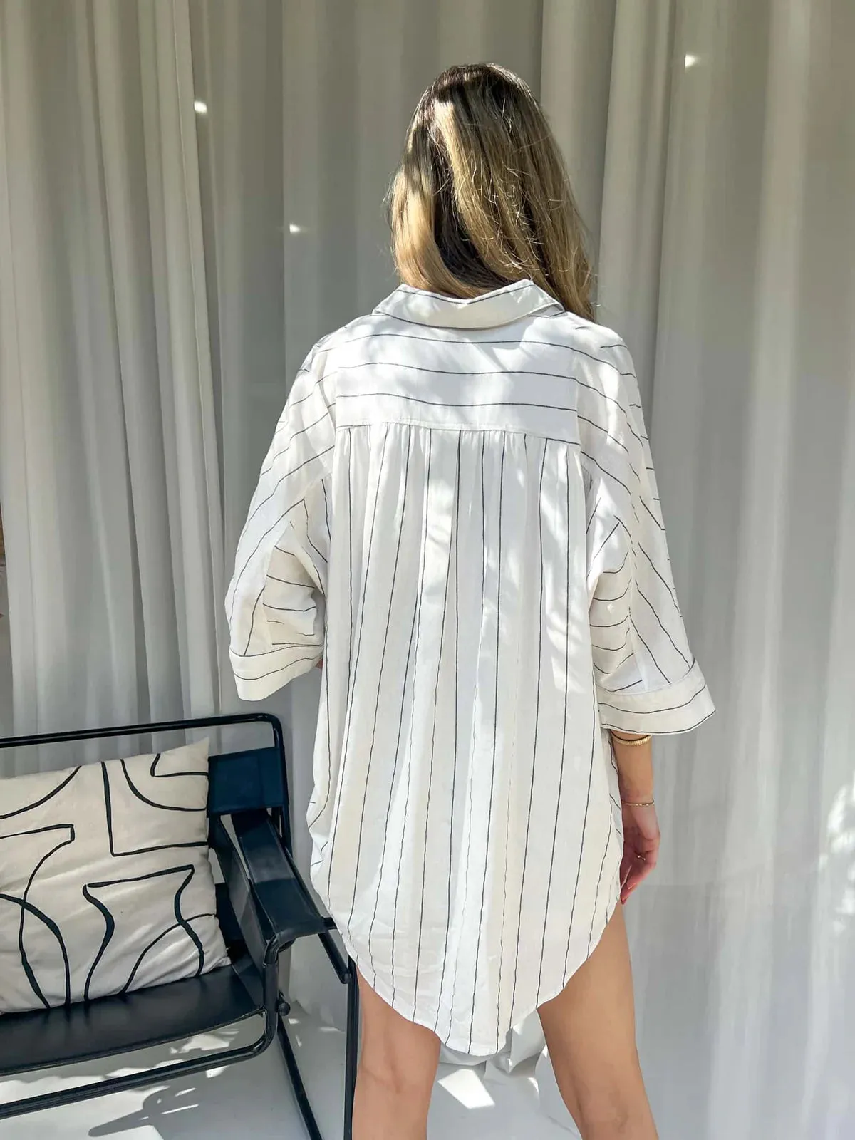 HALLIE SET Monochrome Stripe