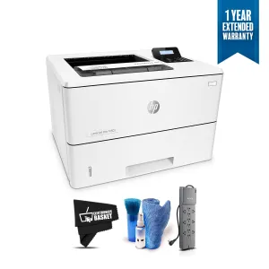 HP Monochrome LaserJet Pro Printer M501dn w/HP JetAdvantage Security, (J8H61A) Bundle with 1 Year Extended Warranty   Surge Protector
