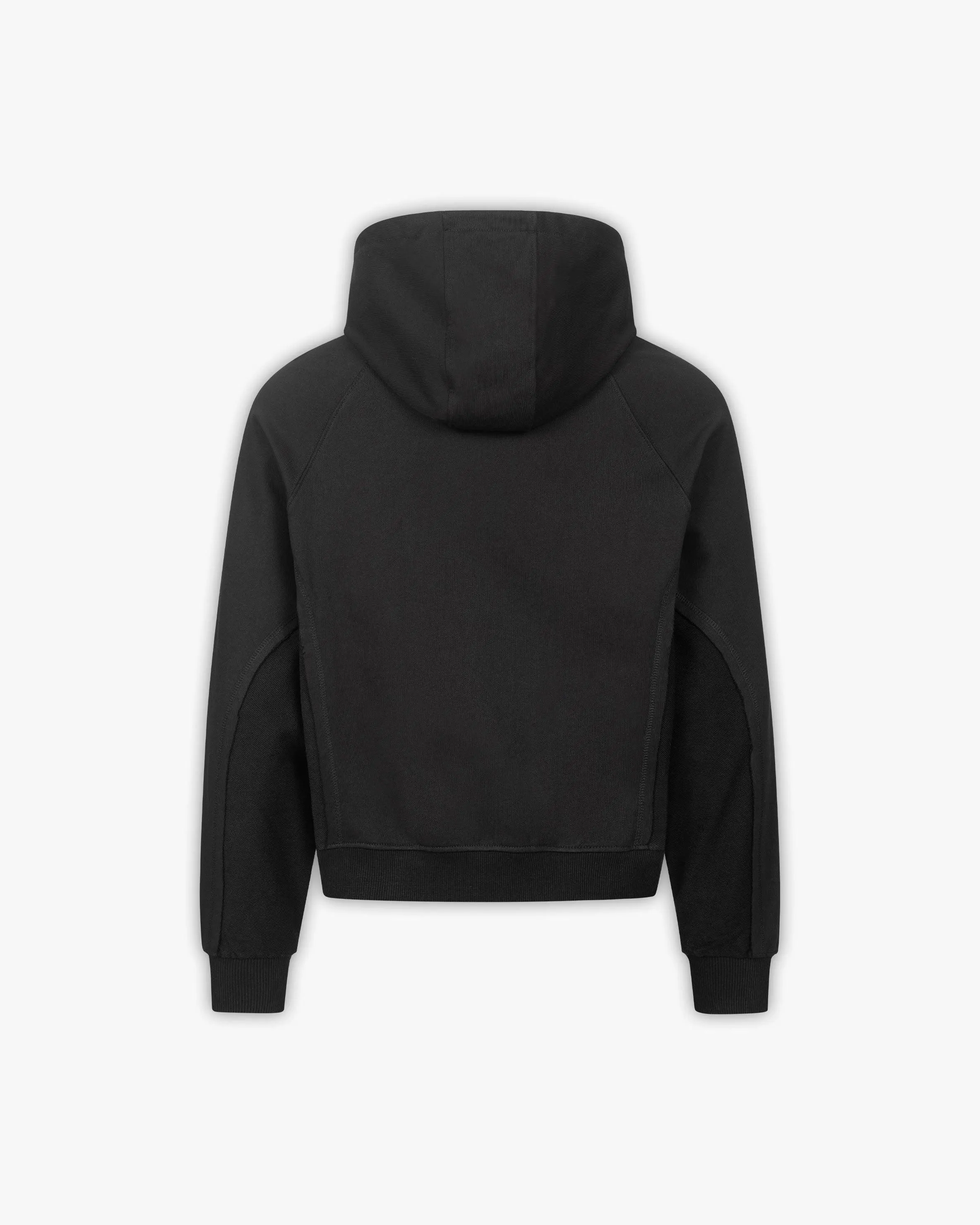 INSIDE OUT ZIP HOODIE BLACK