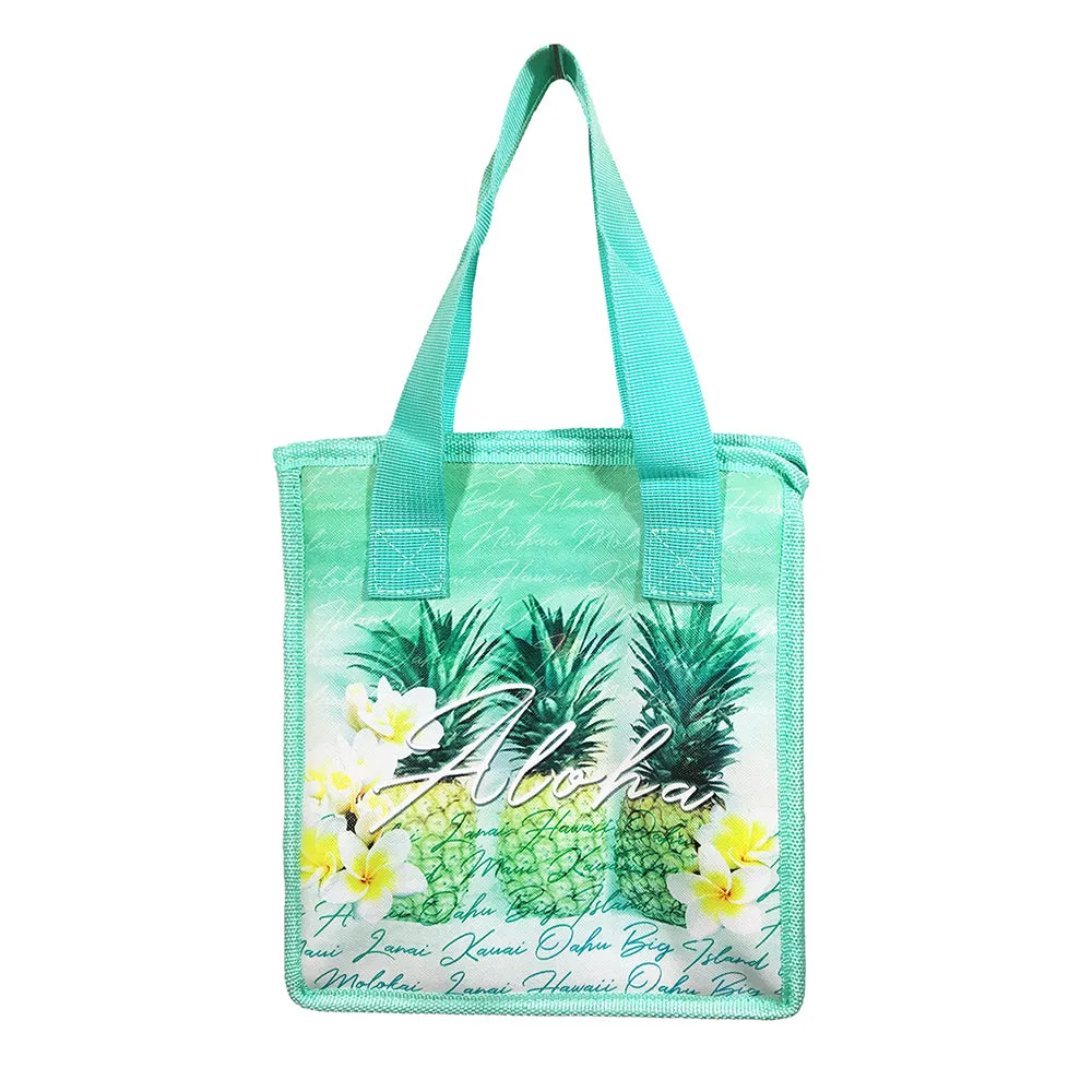 Insulated Picnic Bag - GREEN PINEAPPLE