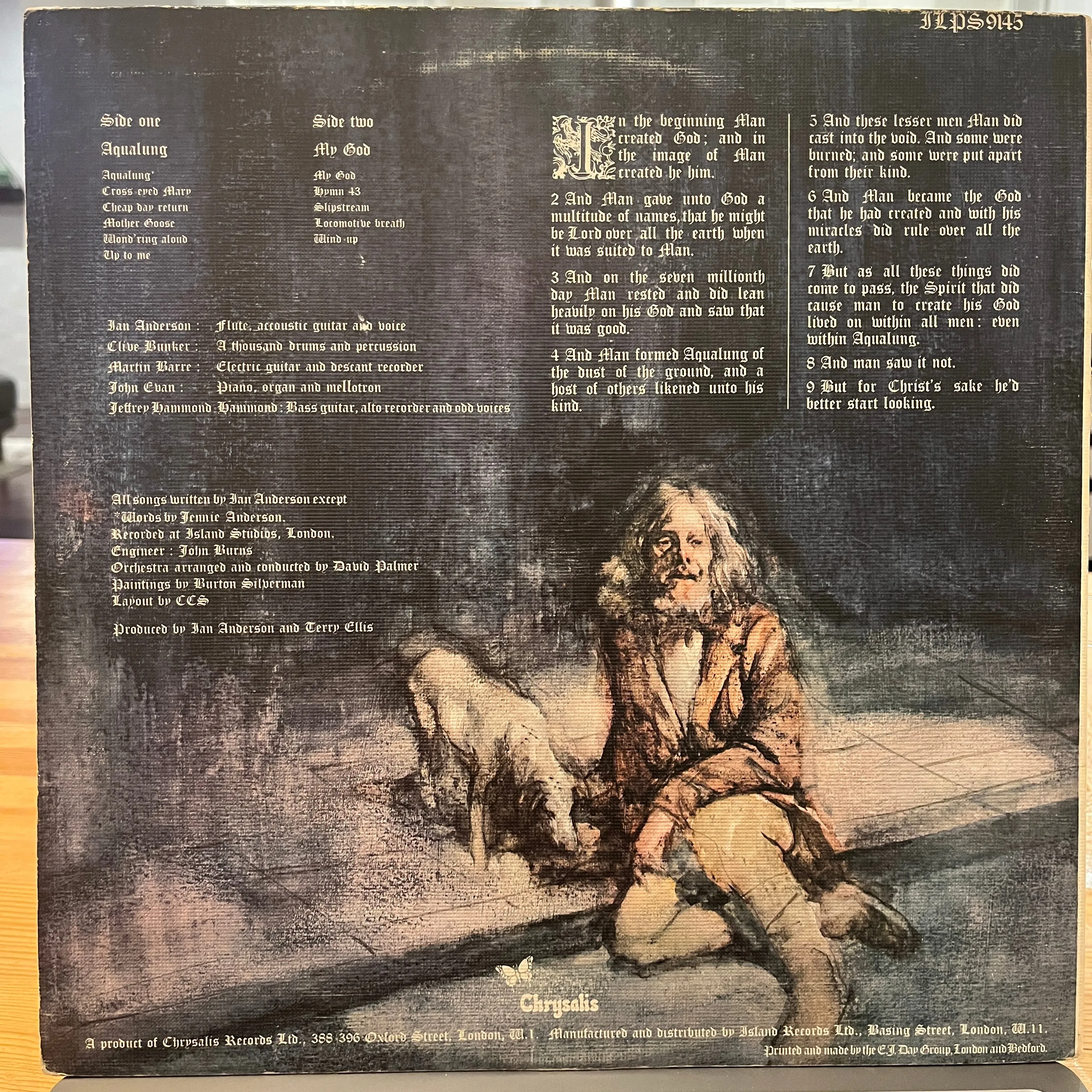 JETHRO TULL - AQUALUNG - 1971 UK 1st
