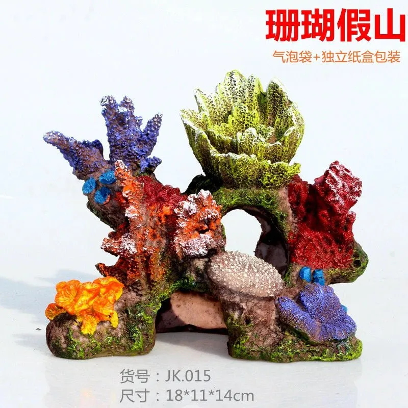 JK015 Coral Aquarium Decoration 17x9.5x14cm