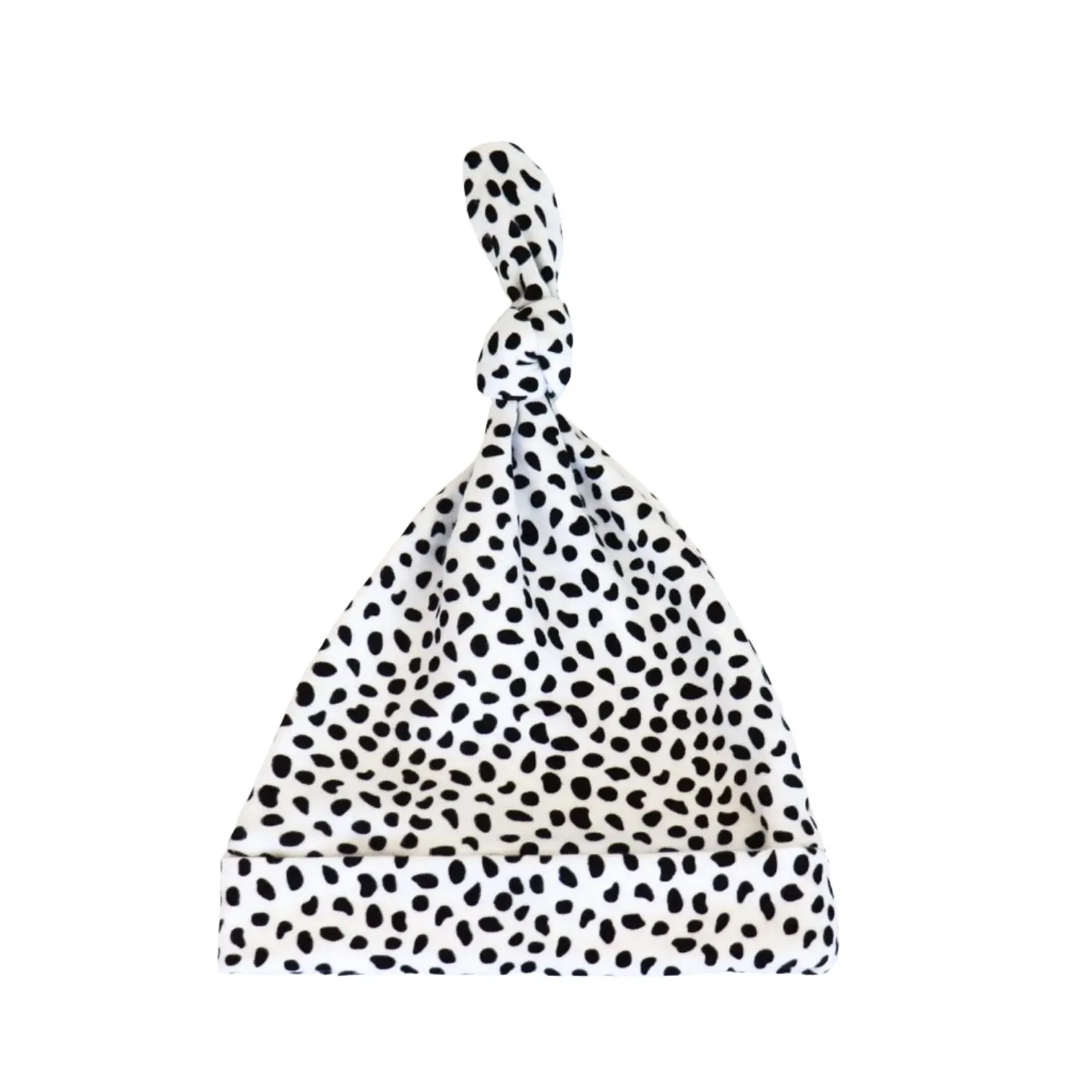KNOT BEANIE - BLACK SPLOTS