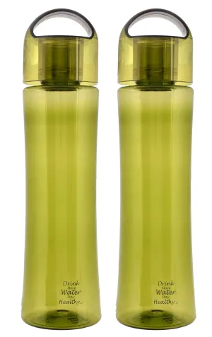 Kuber Industries Unbreakable BPA & Leak Free Plastic Water Bottle-1 Litre, Pack of 2 (Green)