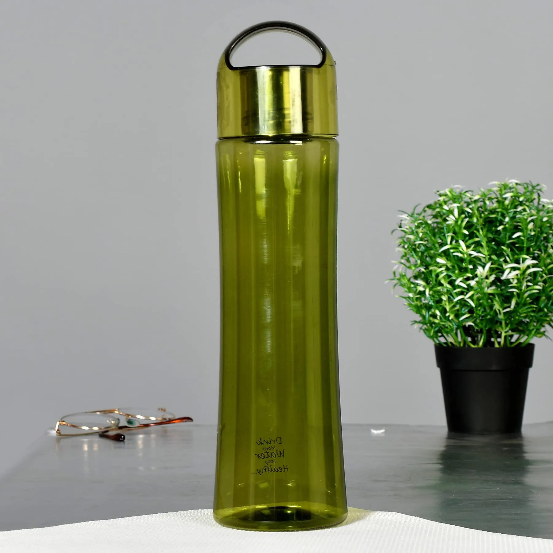 Kuber Industries Unbreakable BPA & Leak Free Plastic Water Bottle-1 Litre, Pack of 2 (Green)