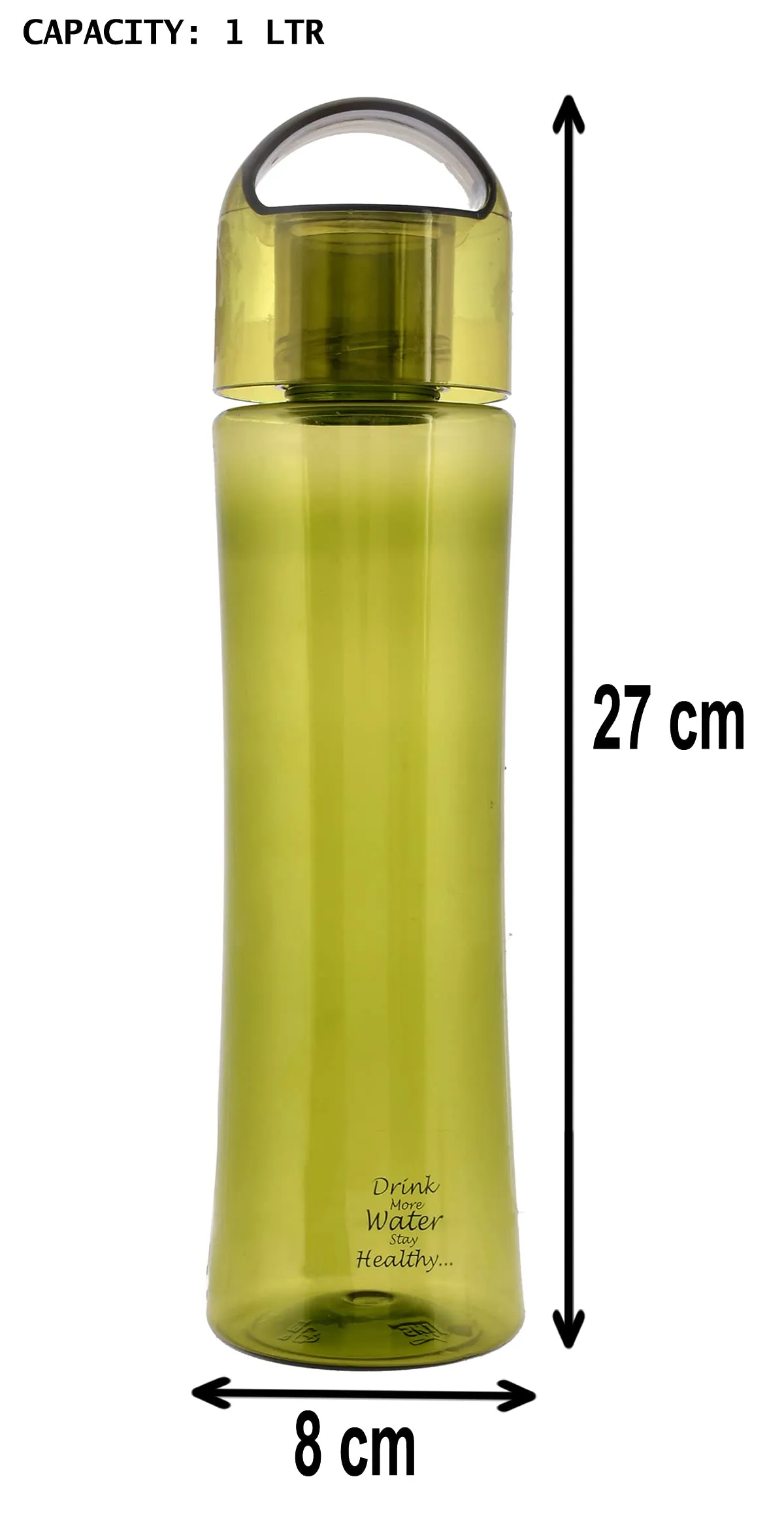 Kuber Industries Unbreakable BPA & Leak Free Plastic Water Bottle-1 Litre, Pack of 2 (Green)