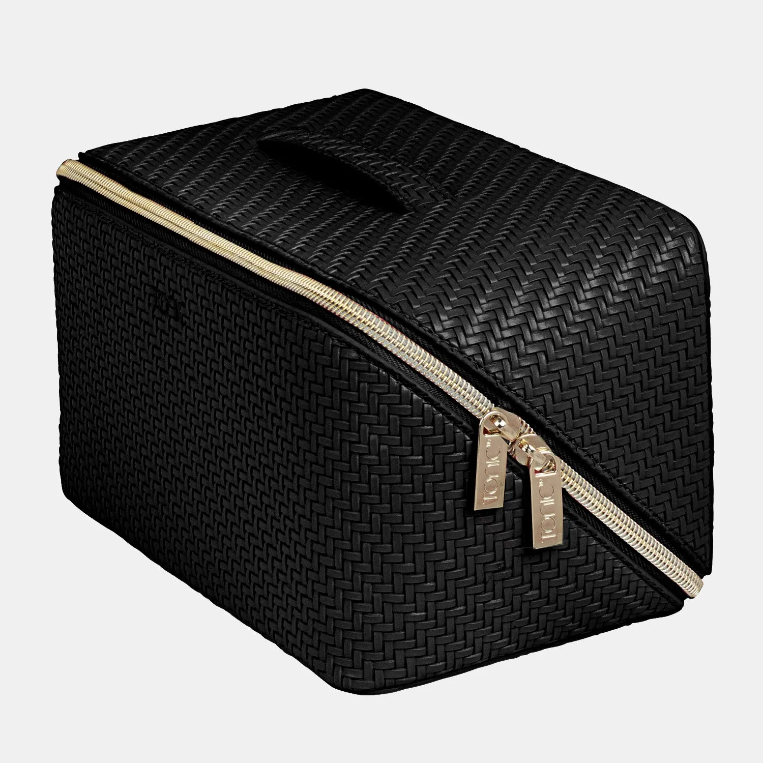 Large Beauty Bag - Herringbone Licorice