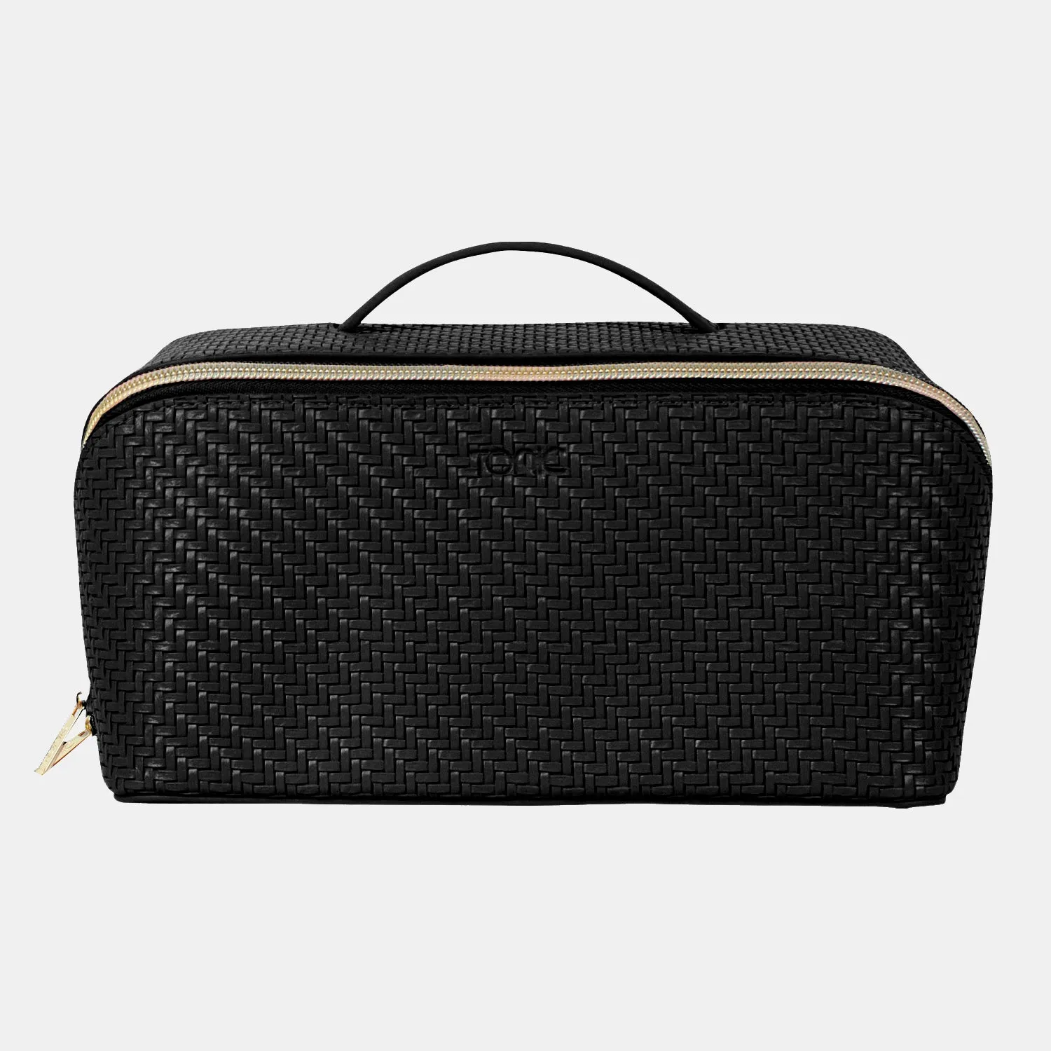 Large Beauty Bag - Herringbone Licorice