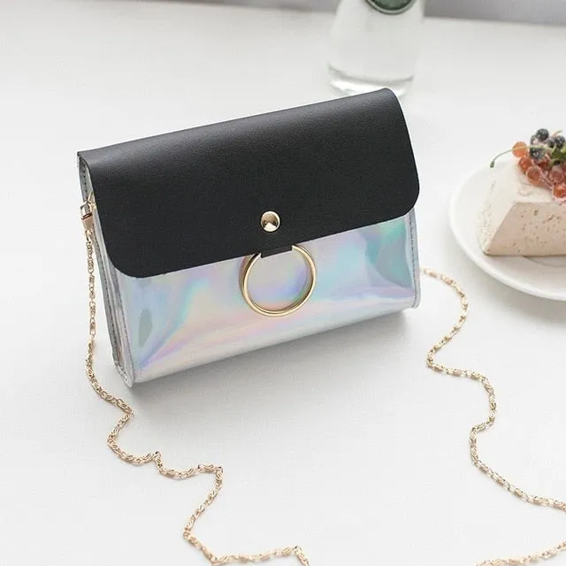 Laser Crossbody PVC Mini Chain Bag