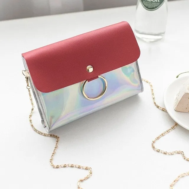 Laser Crossbody PVC Mini Chain Bag
