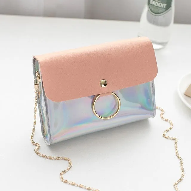 Laser Crossbody PVC Mini Chain Bag