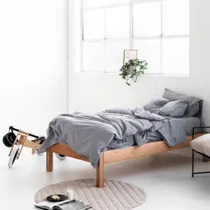Leo Washed Cotton - Midnight Stripe Kids Duvet Cover