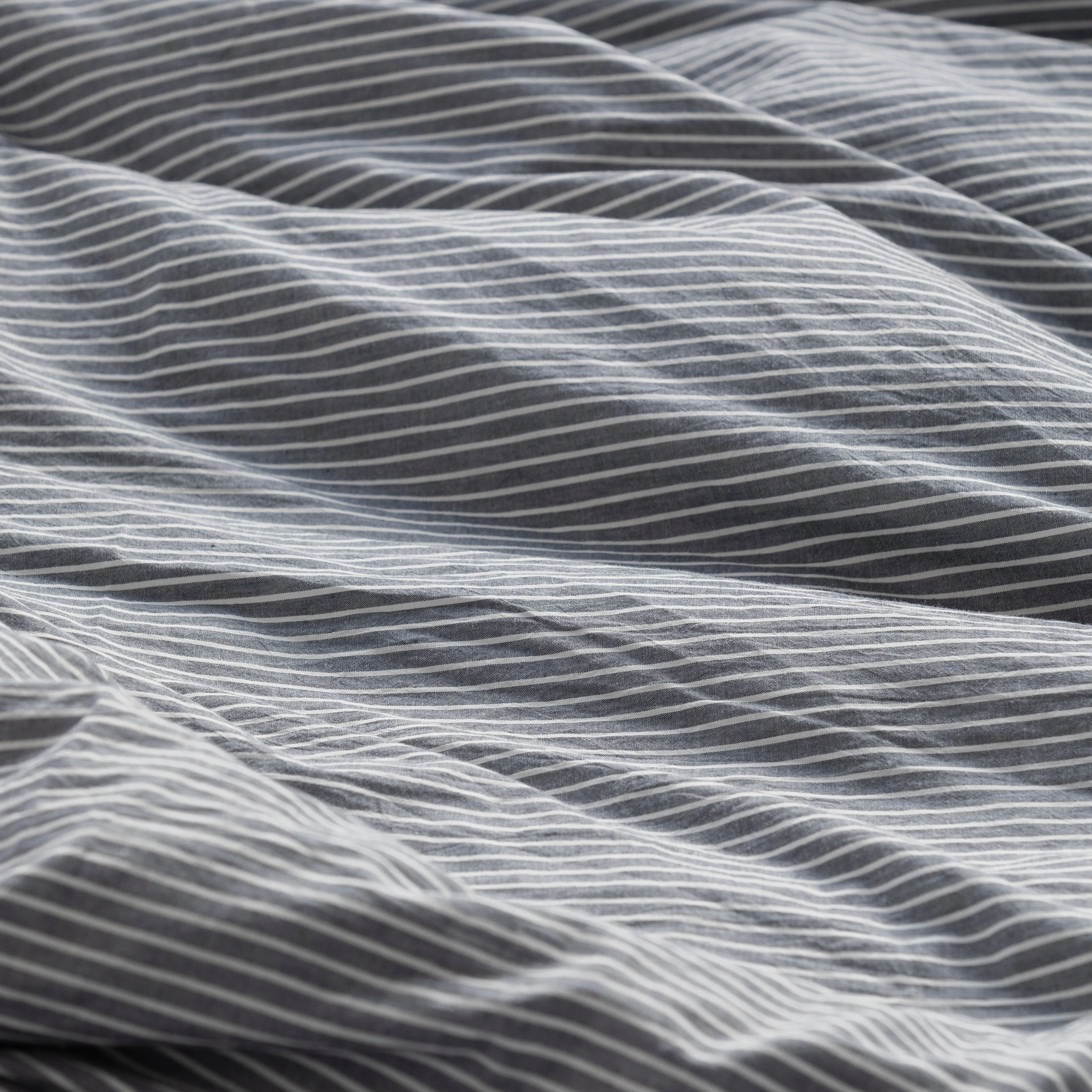 Leo Washed Cotton - Midnight Stripe Kids Duvet Cover