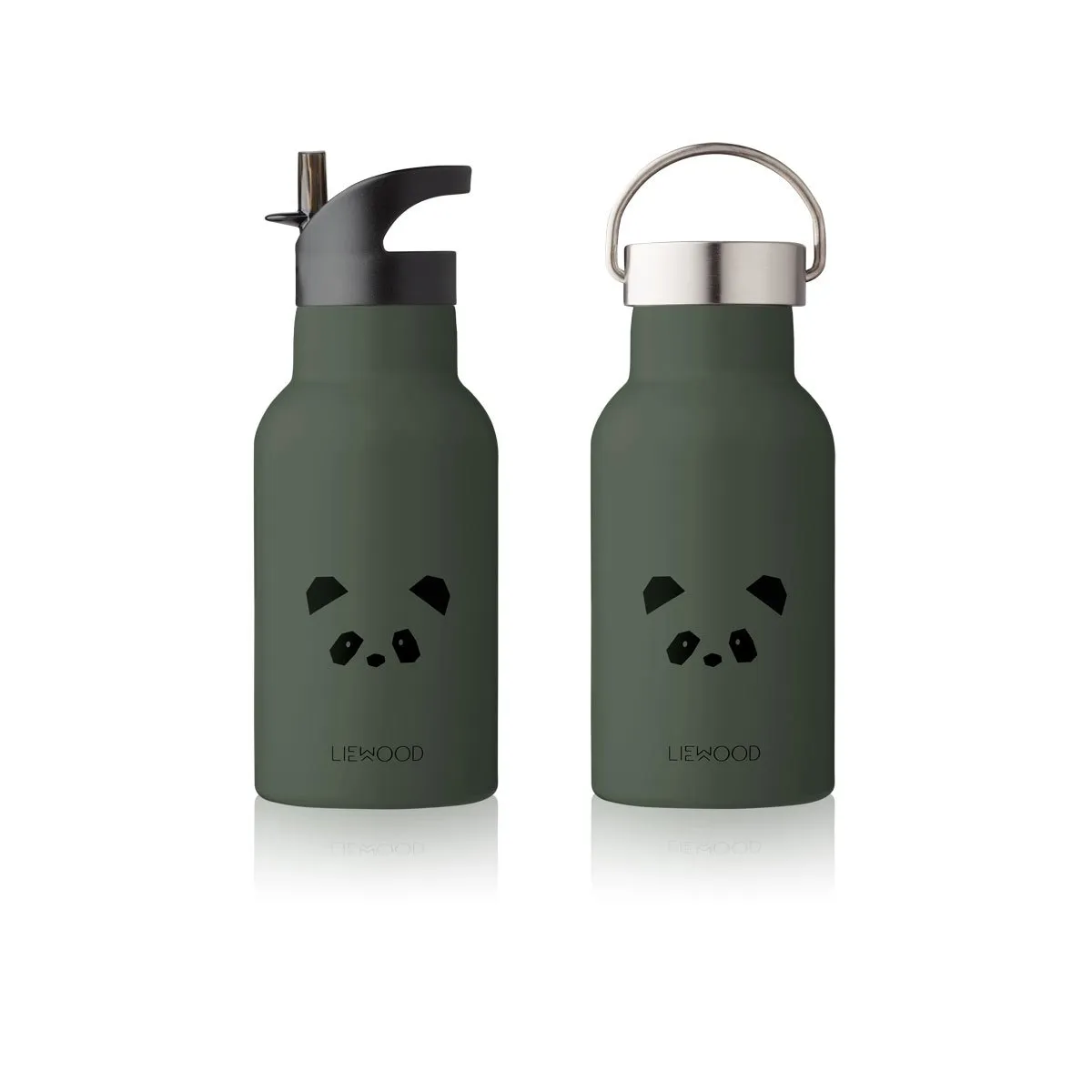 Liewood Anker Water Bottle - Panda Hunter Green