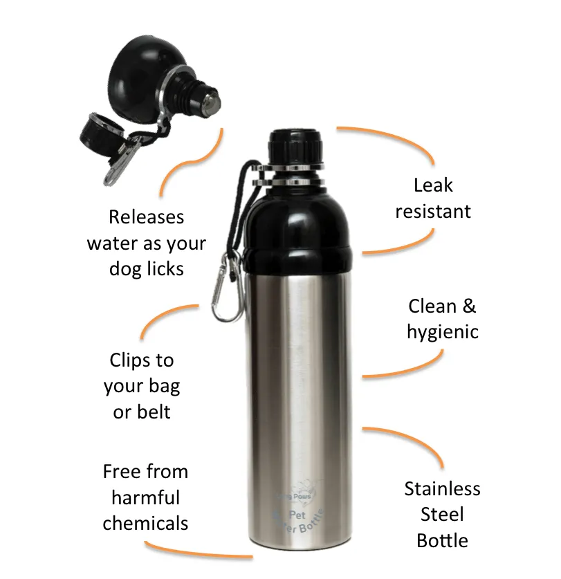 Long Paws Lick & Flow Pet Water Bottle
